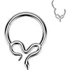 Titanium Ring slithering snake Clicker