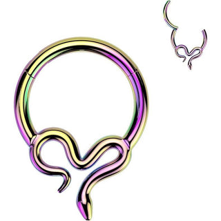 Titanium Ring slithering snake Clicker
