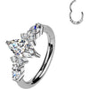 Titanium Ring zirconia marquise cut Clicker