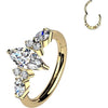 Titanium Ring zirconia marquise cut Clicker