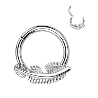 Titanium Ring Feather Clicker