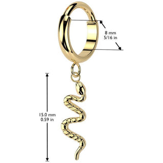 Titanio Anillo colgante de serpiente Segment