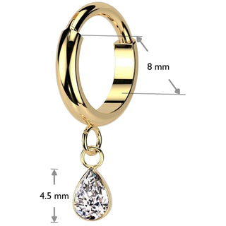 Titanium Ring zirconia dangle Segment