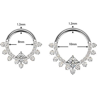 Titanium Ring diamond shape zirconia Segment