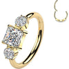 Titanium Ring zirconia square round Segment