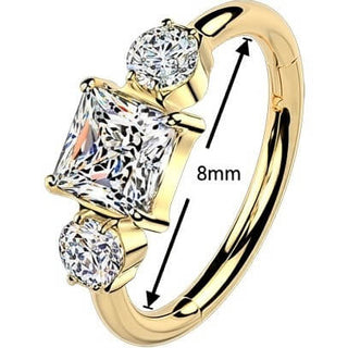 Titanium Ring zirconia square round Segment