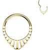 Titanium Ring chevron cut outs Clicker