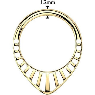 Titanium Ring chevron cut outs Clicker