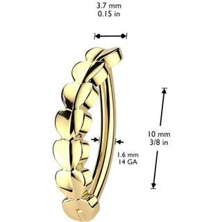 Titanio Piercing ombligo corazones