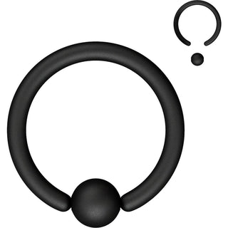 Ring Ball Black Captive Bead