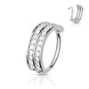 Ring Zirconia Double Line Bendable