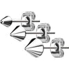 Stud Earring 316L Earring Studs Cone Spike 1 Pair