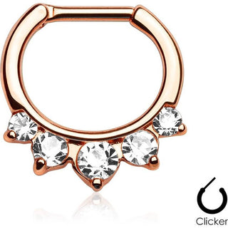 Septum Piercing Clicker 5 Zirconia Clicker