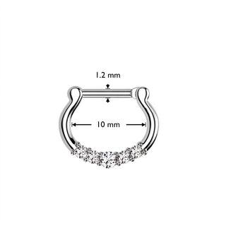 Septum Piercing Clicker Zirconia Clicker