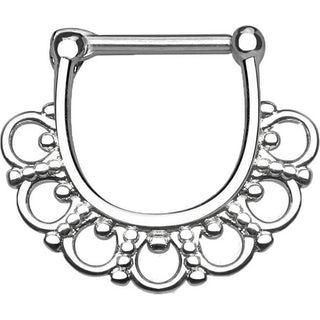 Septum Piercing Clicker Tribal Plata Clicker