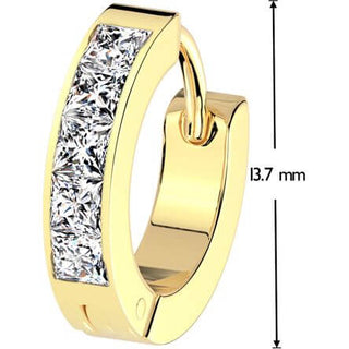 Earring 5 square zirconia
