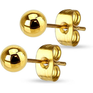 Stud Earring 316L Hollow Ball End Earrings 1 Pair