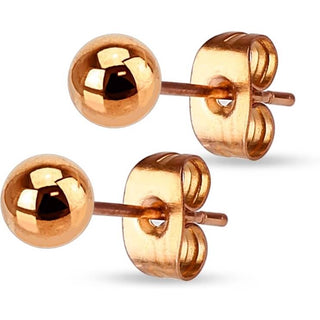 Stud Earring 316L Hollow Ball End Earrings 1 Pair
