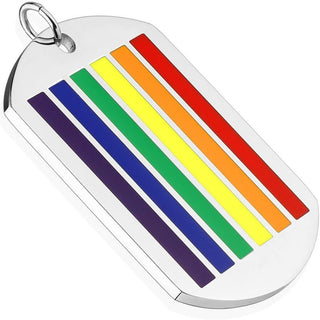 Etiqueta de perros plata con arcoiris