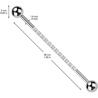 Titanio Barbell Industrial circonitas