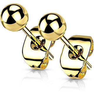 Titanium Stud Earring Titan Earring Studs Basic Ball 1 Pair