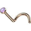Titanium Nose Screw Opal Round