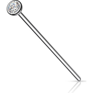 Titanium Fishtail Zirconia Round Silver