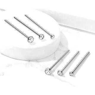 Titanium Fishtail Zirconia Round Silver