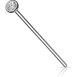 Titanium Fishtail Zirconia Round Silver