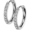 Titanium Earring zirconia Clicker
