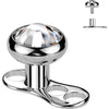 Titanium Dermal Anchor 2mm rise 3 holes zirconia flat top Internally Threaded