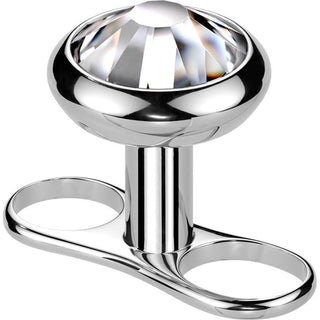 Titanium Dermal Anchor dermal anchor base 2.5mm rise 2 holes Internally Threaded
