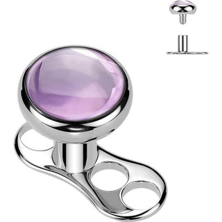 Titanium Dermal Anchor 3 holes natural stone Internally Threaded