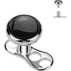 Titanium Dermal Anchor 3 holes natural stone Internally Threaded