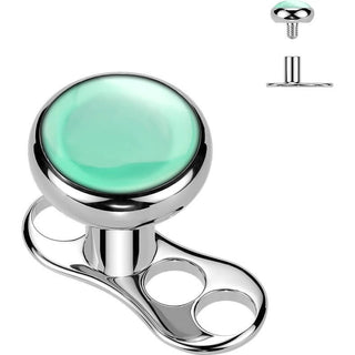 Titanium Dermal Anchor 3 holes natural stone Internally Threaded