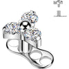Titanium Dermal Anchor 3 hole triangle zirconia Internally Threaded