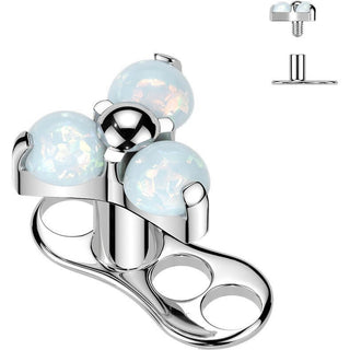Titanium Dermal Anchor 3 hole triangle zirconia Internally Threaded