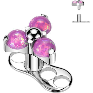 Titanium Dermal Anchor 3 hole triangle zirconia Internally Threaded