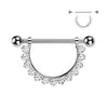 Titanium Nipple Piercing barbell zirconias Internally Threaded