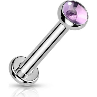 Titanium Labret natural stone Internally Threaded