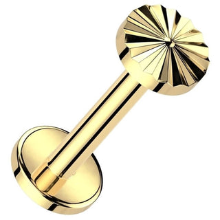 Titanium Labret diamond cut Internally Threaded