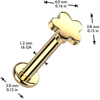 Titanio flor Rosca interna Labret