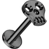 Titanium Labret Skull Internally Threaded