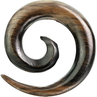 Spiral Natural Ebony Wood Striped Spiral Taper