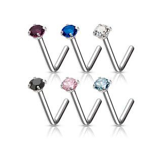 Nose L-Shape Zirconia Round, 6  pieces