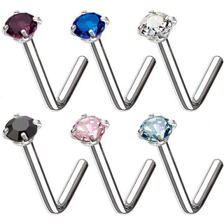 Nose L-Shape Zirconia Round, 6  pieces