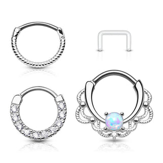 Septum Piercing Set Bendable, 3  pieces