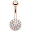 Piercing ombligo Disco Redondo Pavé Cristales