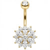 Piercing ombligo Flor Cristal Marquesa Brillante