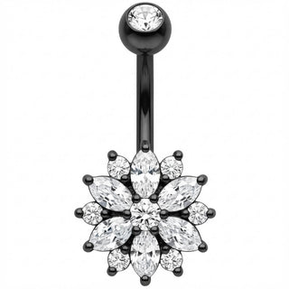 Piercing ombligo Flor Cristal Marquesa Brillante